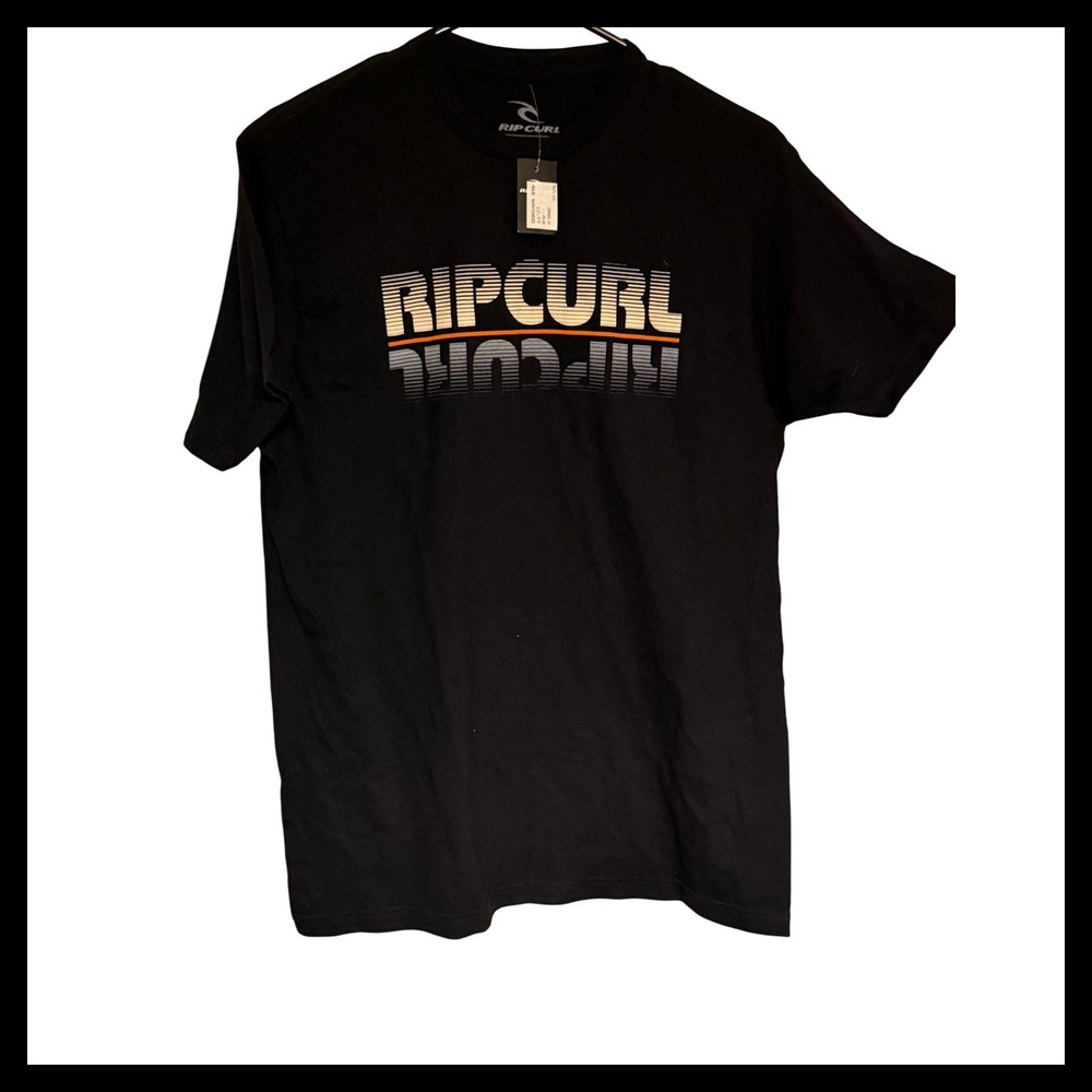 NWT Rip Curl Mens Black Short Sleeve Graphic T Shirt Size M Standard Fit